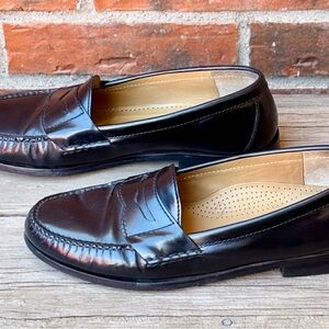 Cole Haan 03503 Comfort Black Leather Penny Loafers Slip Ons 11D